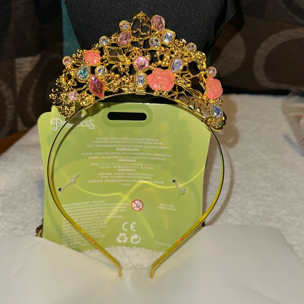 AUTHENTIC DISNEY Merchandise—PRINCESS BELL STEEL CRYSTAL FLORAL HEADBAND